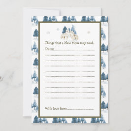 Schattige Baby shower van de noordpoolwolf Kaart