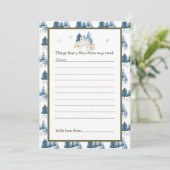 Schattige Baby shower van de noordpoolwolf Kaart (Staand voorkant)