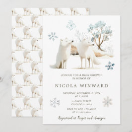Schattige Baby shower van de noordpoolwolf Kaart
