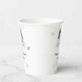 Schattige Baby shower van de noordpoolwolf Papieren Bekers (Links)