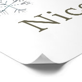 Schattige Baby shower van de noordpoolwolf Poster (Hoek)