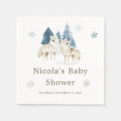 Schattige Baby shower van de noordpoolwolf Servet (Voorkant)