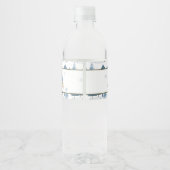 Schattige Baby shower van de noordpoolwolf Waterfles Etiket (Achterkant)