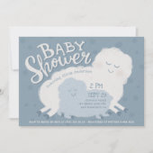 Schattige Baby shower van schapen en lammeren | bl Kaart (Voorkant)