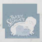 Schattige Baby shower van schapen en lammeren | bl Kaart (Voorkant / Achterkant)