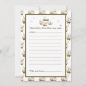 Schattige Baby shower voor de Koe van het winterpo Kaart (Voorkant)