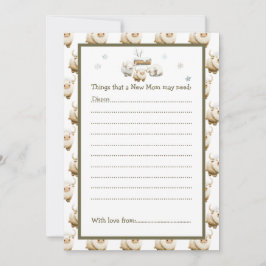 Schattige Baby shower voor de Koe van het winterpo Kaart