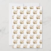 Schattige Baby shower voor de Koe van het winterpo Kaart (Achterkant)