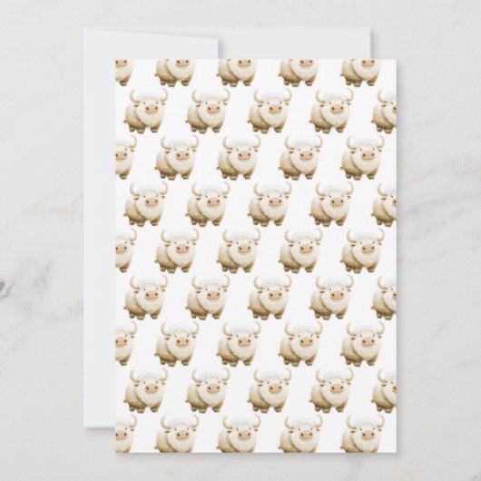 Schattige Baby shower voor de Koe van het winterpo Kaart (Achterkant)