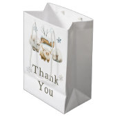 Schattige Baby shower voor de Koe van het winterpo Medium Cadeauzakje (Voorkant Gekanteld)
