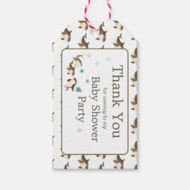 Schattige Baby shower voor de noordpoolvinvis Cadeaulabel