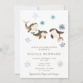 Schattige Baby shower voor de noordpoolvinvis Kaart (Voorkant)