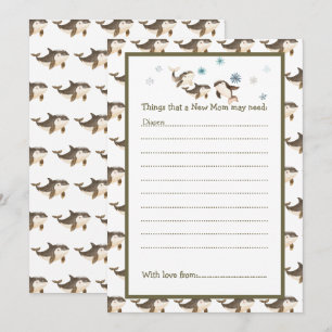 Schattige Baby shower voor de noordpoolvinvis Kaart