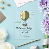 Schattige Baby shower voor heteluchtballon Acryl Uitnodigingen (Insitu (Huwelijk))