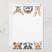 Schattige Baby shower voor moderne bosdieren Bedankkaart (Achterkant)