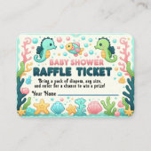 Schattige Baby shower Zee Life Raffle Ticket (Voorkant)