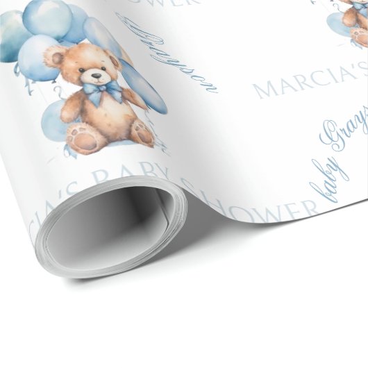 Schattige Baby showers inpakpapier voor baby boy (Rol Hoek)