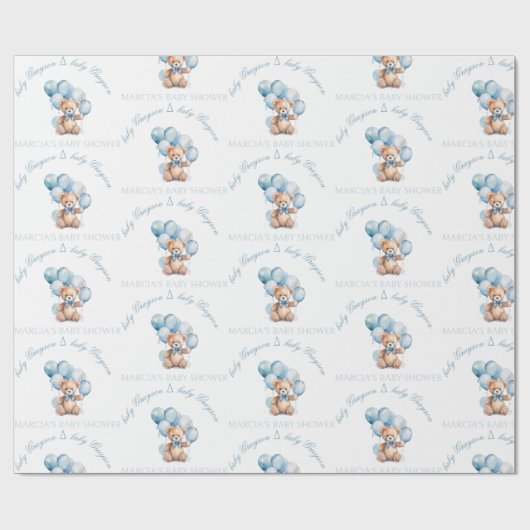 Schattige Baby showers inpakpapier voor baby boy (Vlak)