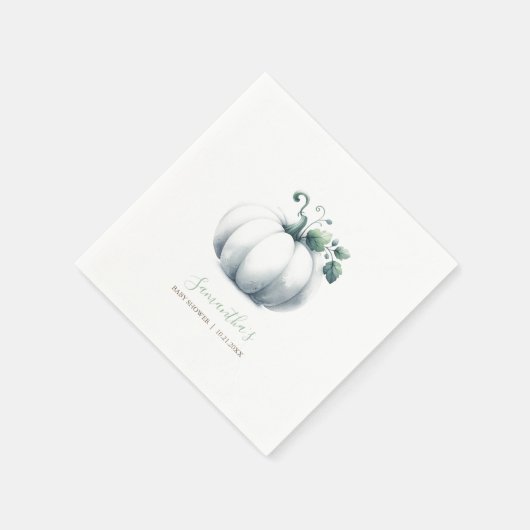 Schattige Baby showers servetten Waterverf witte p (Hoek)