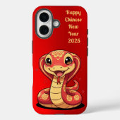 Schattige Baby Snake Chinees Nieuwjaar Case-Mate iPhone Case (Achterkant)