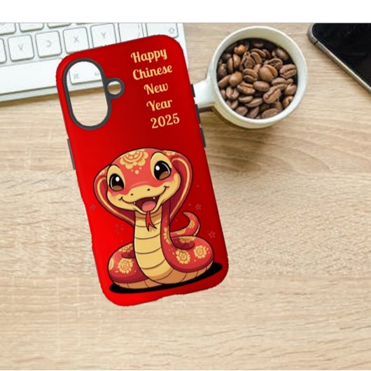 Schattige Baby Snake Chinees Nieuwjaar Case-Mate iPhone Case