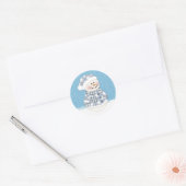 Schattige baby Snowman-Kerst sticker (Envelop)