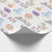 Schattige Baby speelgoed inpakpapier (Hoek)