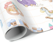 Schattige Baby speelgoed inpakpapier (Rol Hoek)