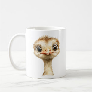 Schattige Baby Struisvogel Whimsische Safari Kinde Koffiemok