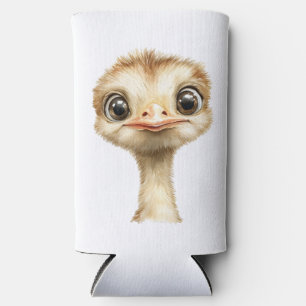 Schattige Baby Struisvogel Whimsische Safari Kinde Seltzer Blikjeskoeler