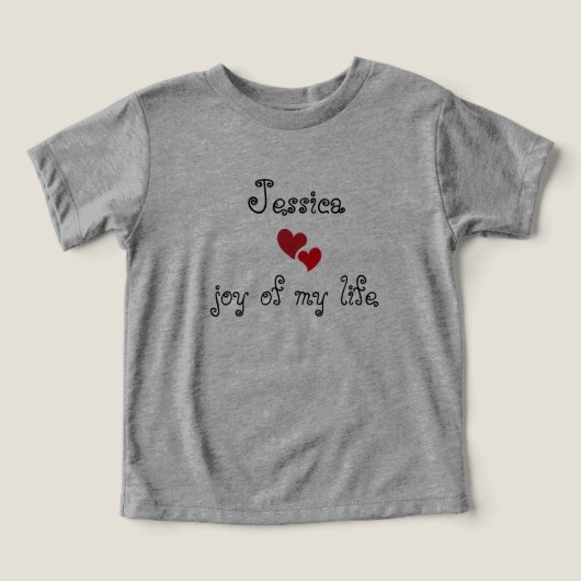 Schattige Baby T-Shirt -bewerkbare naam en tekst (Design voorkant)