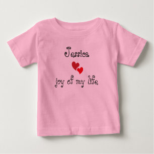 Schattige Baby T-Shirt -bewerkbare naam en tekst