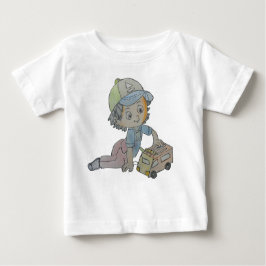 Schattige Baby T-shirts: Verken tekening gedrukt