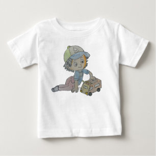 Schattige Baby T-shirts: Verken tekening gedrukt