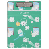 Schattige Baby Tanden Tandheelkundige Kantoor Tand Klembord (Voorkant)