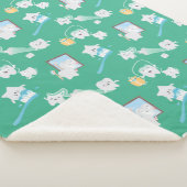 Schattige Baby Tanden Tandheelkundige Kantoor Tand Sherpa Deken (3/4)