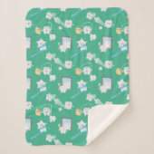 Schattige Baby Tanden Tandheelkundige Kantoor Tand Sherpa Deken (Voorkant)