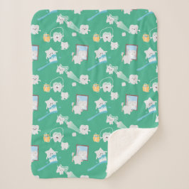 Schattige Baby Tanden Tandheelkundige Kantoor Tand Sherpa Deken