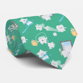 Schattige Baby Tanden Tandheelkundige Kantoor Tand Stropdas (Opgerold)