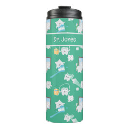 Schattige Baby Tanden Tandheelkundige Kantoor Tand Thermosbeker