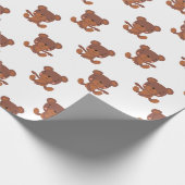 Schattige Baby teddyberenpatroon Cadeaupapier (Hoek)