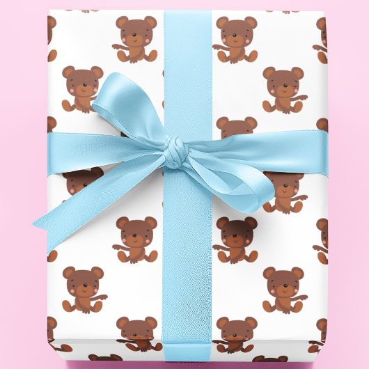 Schattige Baby teddyberenpatroon Cadeaupapier