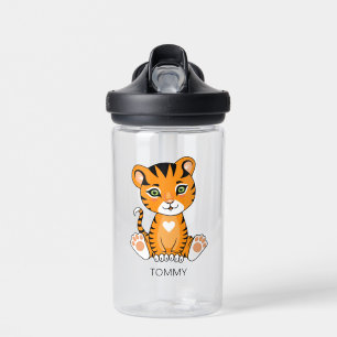 Schattige baby tijger dier cartoon waterfles