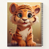 schattige baby tijger notitieboek (Achterkant)