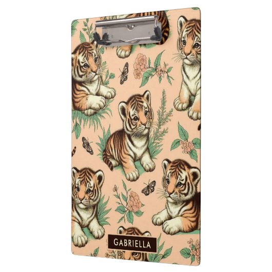 Schattige  Baby Tijgerpatroon Klembord (Links)