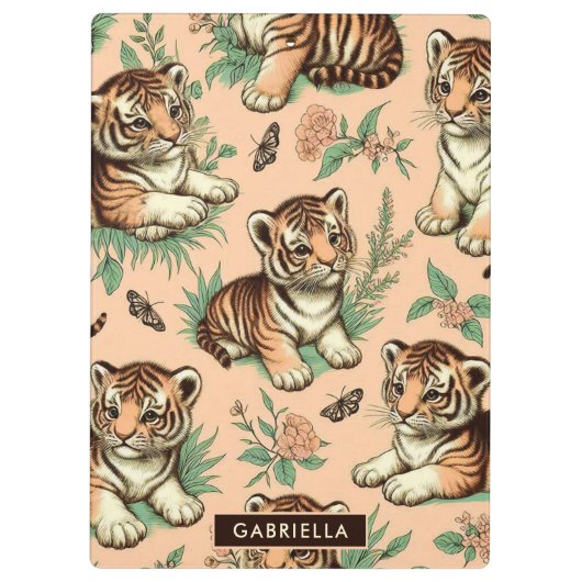 Schattige  Baby Tijgerpatroon Klembord (Achterkant)