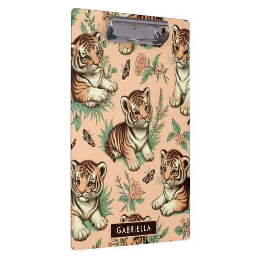Schattige  Baby Tijgerpatroon Klembord (Rechts)