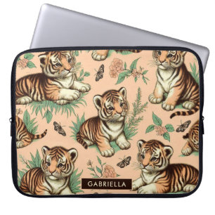 Schattige Baby Tijgerpatroon Laptop Sleeve