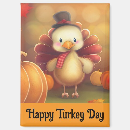 Schattige Baby Turkije magneet (Voorkant)