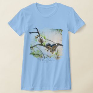 Schattige Baby Uilen - Grote Gehoornde Uilen Fotog T-shirt
